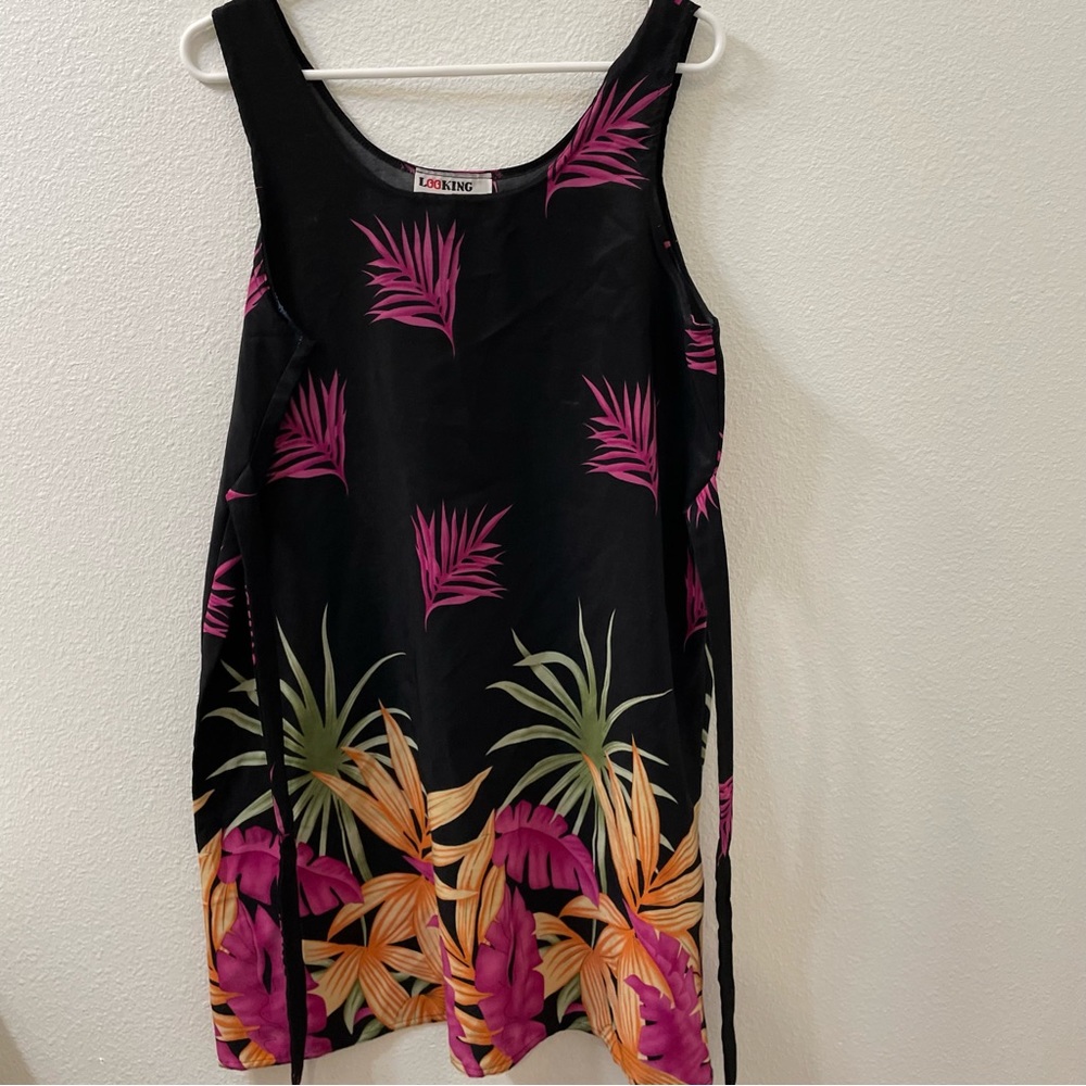 Looking good floral dress midi vintage large